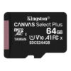 Kép 1/3 - Kingston microSDXC U1 Canvas Select Plus 64GB memóriakártya