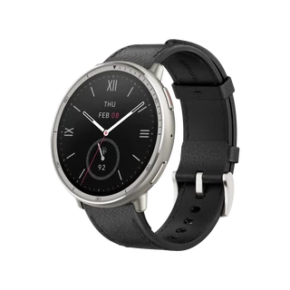 Amazfit Active 2 NFC (Round) okosóra - Black Leather