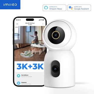 Imilab C30 Dual 3K+3K okos WiFi biztonsági kamera + hálózati adapter