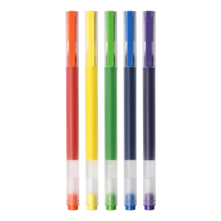 Xiaomi High-capacity Gel Pen (5-pack) zselés toll 5-ös csomag 0.5mm narancs,sárga,zöld,kék,lila tint
