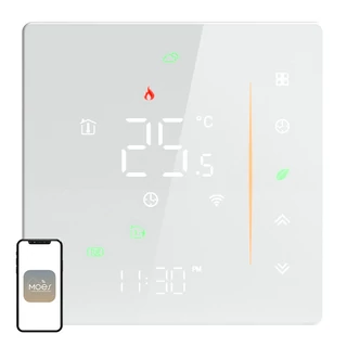 MOES WHT-006-GB-WH Wi-Fi-termosztát elektromos fűtéshez (fehér)
