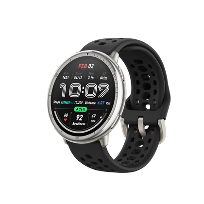 Amazfit Active 2 (Round) okosóra - Black Sport Silicone