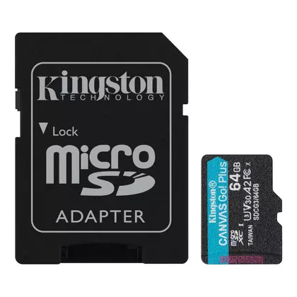 Kingston Canvas Go! Plus 64 GB U3 microSDXC memóriakártya