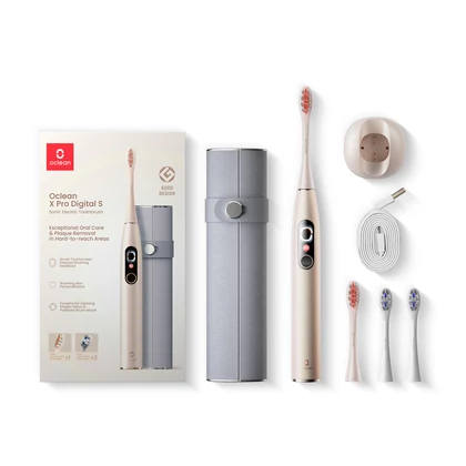 Oclean X Pro Digital Set szónikus elektromos okos fogkefe szett - Gold