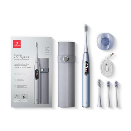Oclean X Pro Digital Set szónikus elektromos okos fogkefe szett - Silver