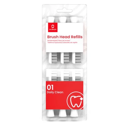 Oclean X / X PRO / Z1 / Flow / AIR / One pót kefefej STANDARD (6 db.) - White