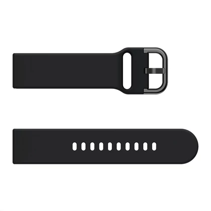 Szilikon óraszíj 22mm univerzális, bújtatós - Fekete