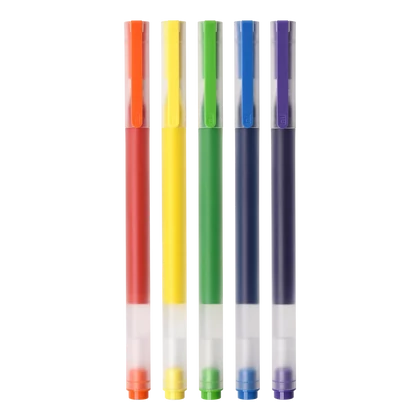 Xiaomi High-capacity Gel Pen (5-pack) zselés toll 5-ös csomag 0.5mm narancs,sárga,zöld,kék,lila tint