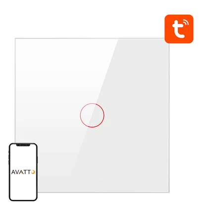 Avatto ZigBee érintőkapcsoló ZTS02-EU-W1 Single TUYA (fehér)