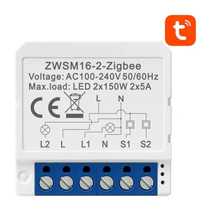 ZigBee Avatto ZWSM16-W2 TUYA intelligens aljzat kapcsoló