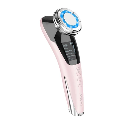 ANLAN 01-ADRY11-001 ultrahangos arcmasszírozó (rózsaszín)
