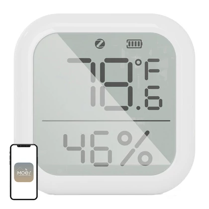 MOES ZSS-KB-TH-LF-C ZigBee LCD hőmérséklet- és páratartalom-érzékelő