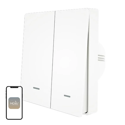 MOES ZS-B-EU2 ZigBee 2-csatornás világításkapcsoló