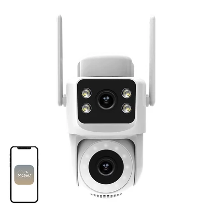 MOES WCM-Q29 8 MP-es, kettős lencsés Wi-Fi IP-kamera