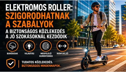 Elektromos roller: a biztonságos közlekedés a jó szokásoknál kezdődik