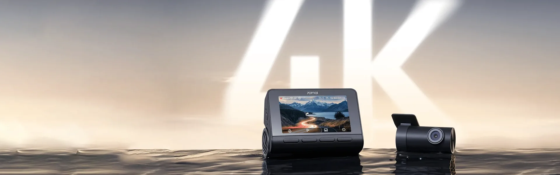 70mai Dash Cam 4K A800SE menetrögzítő kamera + RC22 hátsó kamera szett