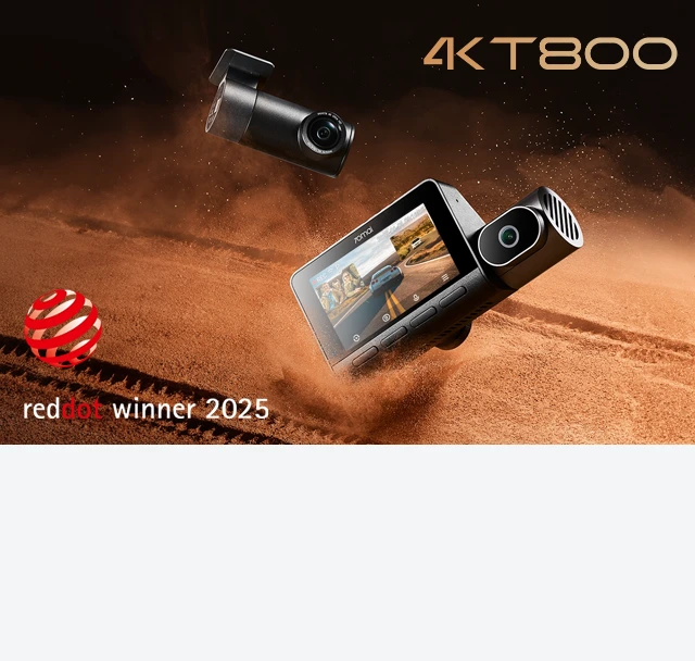 70mai Dash Cam 4K T800 HDR + hátsó kamera szett
