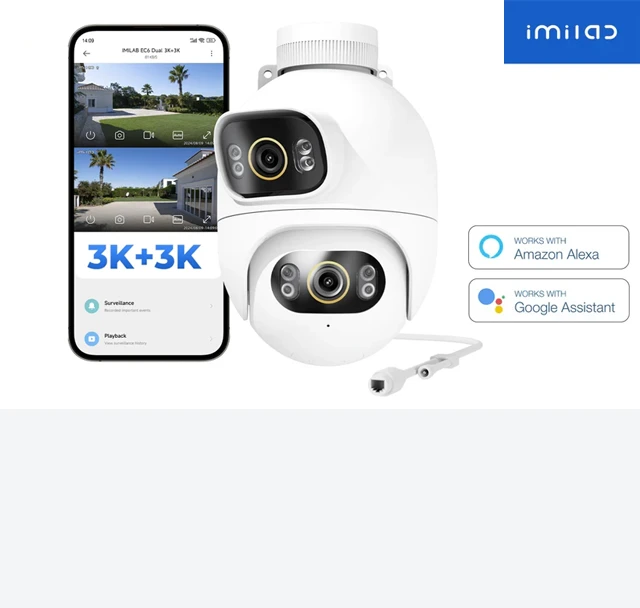 Imilab EC6 Dual Pro 3K+3K kültéri biztonsági kamera